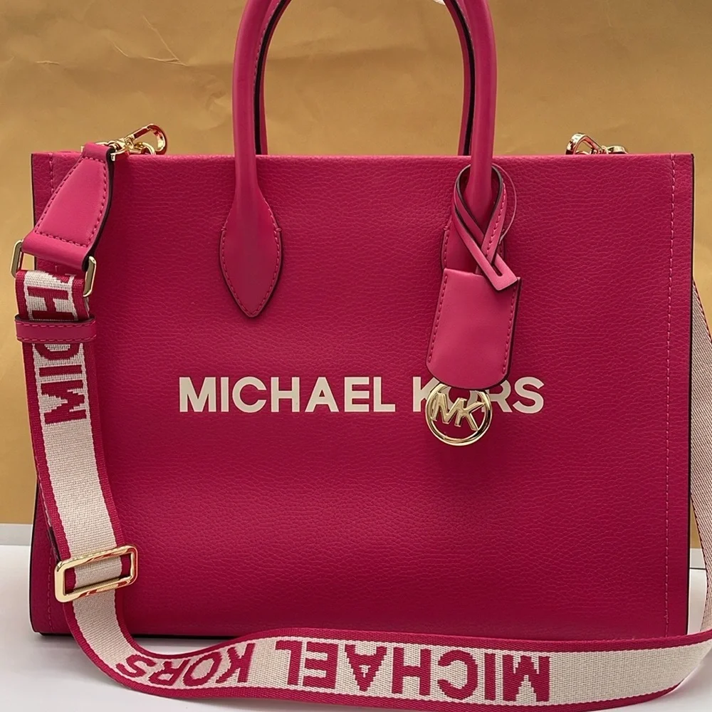 Michael Kors Mirella Md East West Leather Tote Shopper Bag MK EW
Electric Pink - Picture 14 of 16